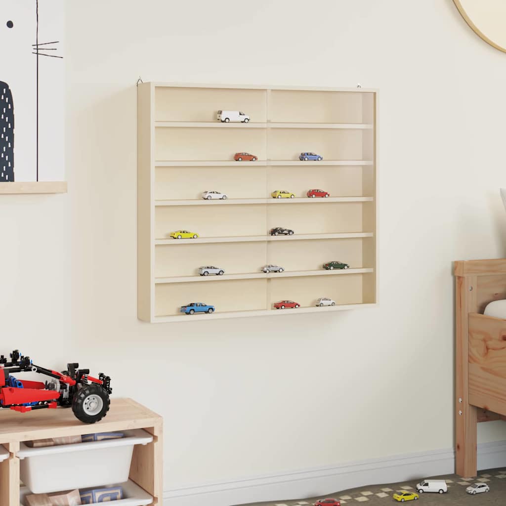 Veggdokumentdisplay med hylle Beige 60 x 8,5 x 54 cm Kryssfinér