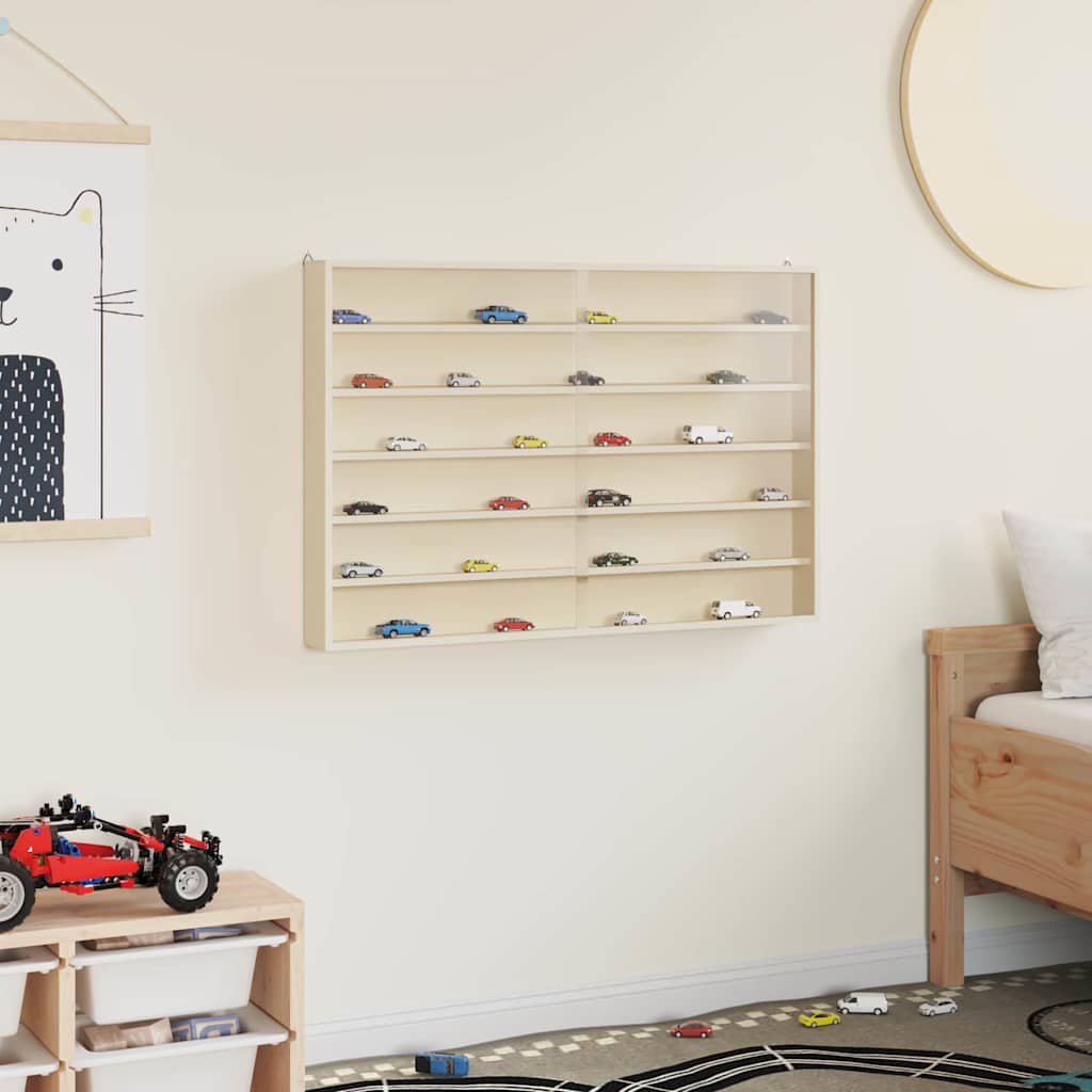 Veggdokumentdisplay med hylle Beige 80 x 8,5 x 54 cm Kryssfinér