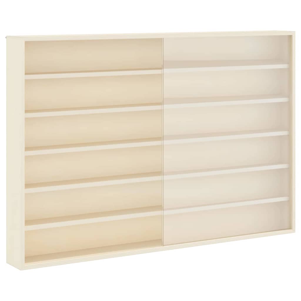 Veggdokumentdisplay med hylle Beige 80 x 8,5 x 54 cm Kryssfinér