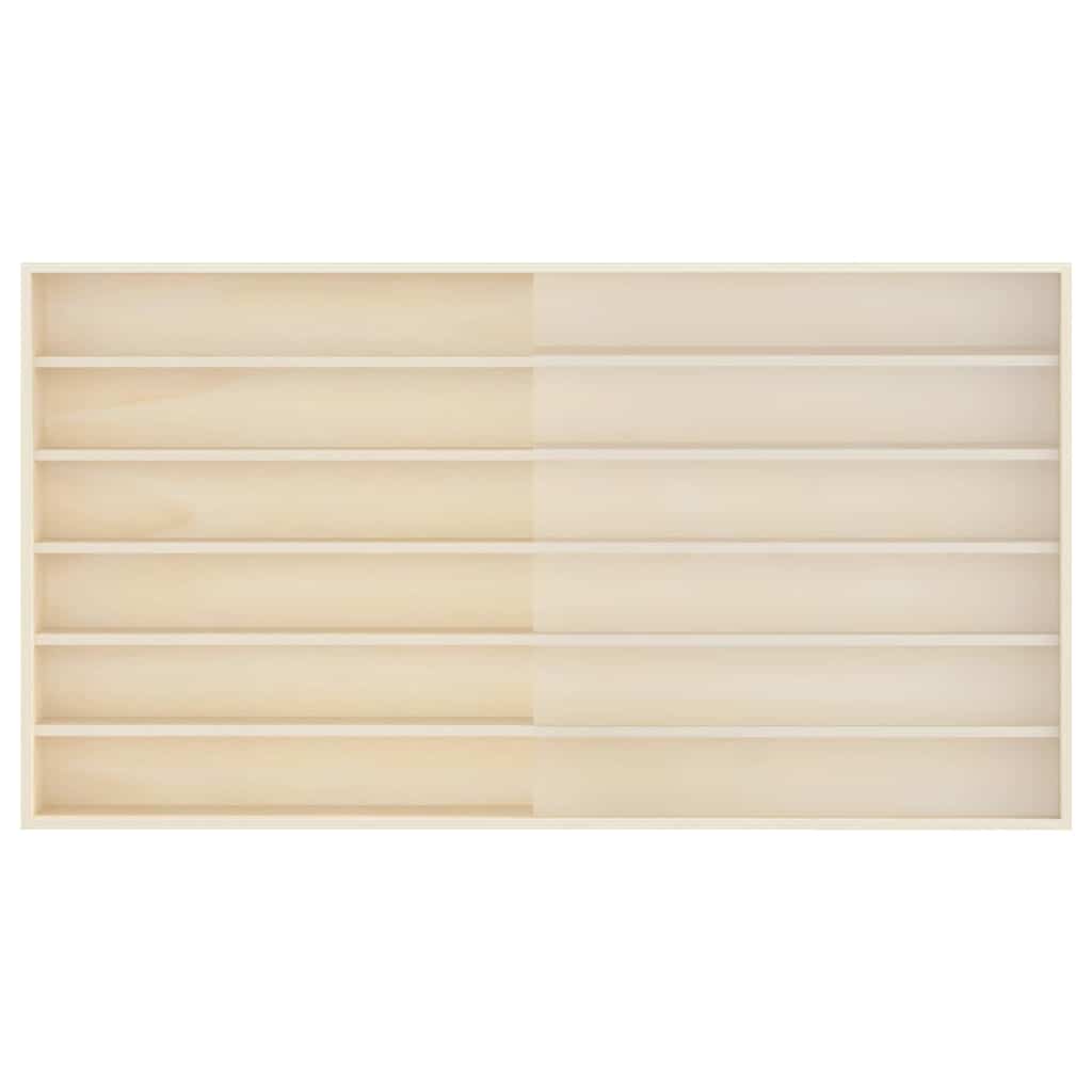Veggdokumentdisplay med dør Beige 100 x 8,5 x 54 cm Kryssfinér