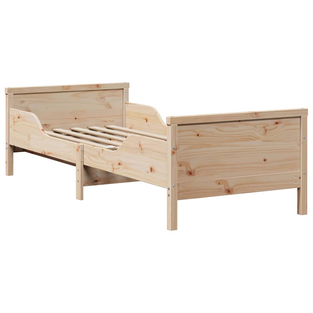 Sengestamme med hodegjerde Brun 80 x 200 cm Konstruert tre