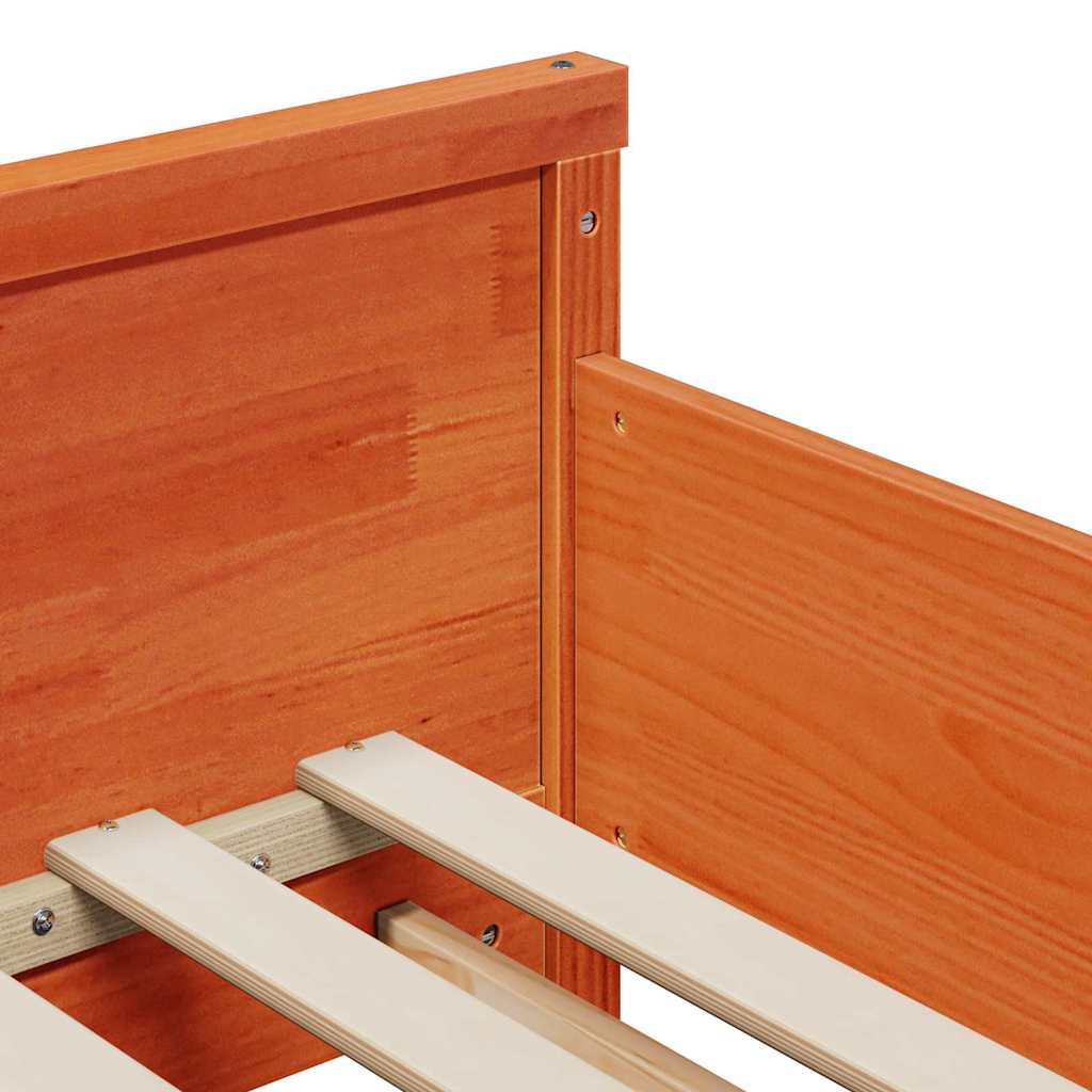 Sengestamme Vokset Brun 80 x 200 cm Konstruert tre