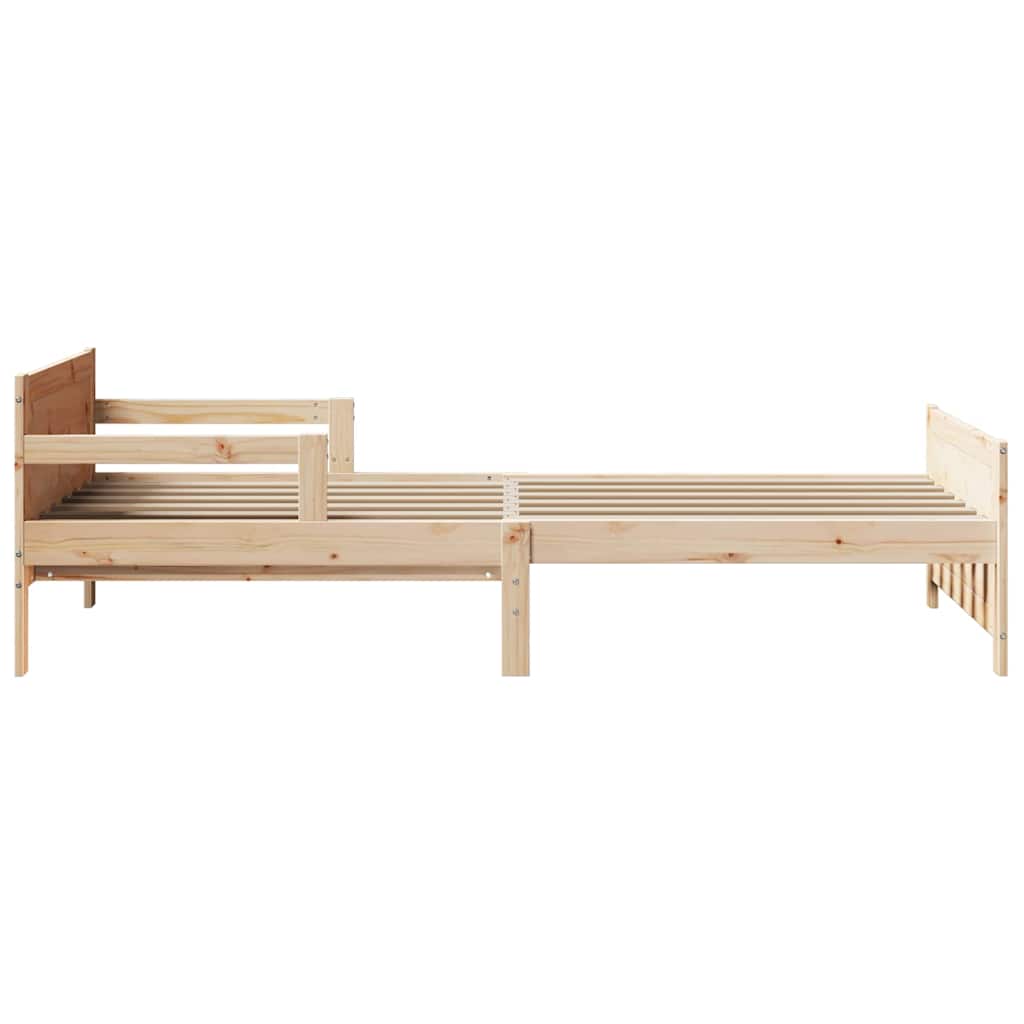 Sengestamme med hodegjerde Brun 80 x 200 cm Konstruert tre