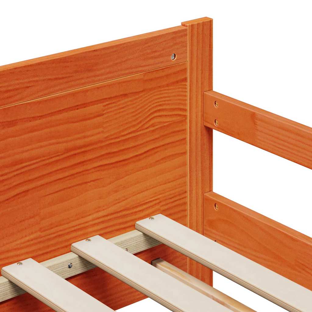 Sengestamme Vokset Brun 80 x 200 cm Konstruert tre