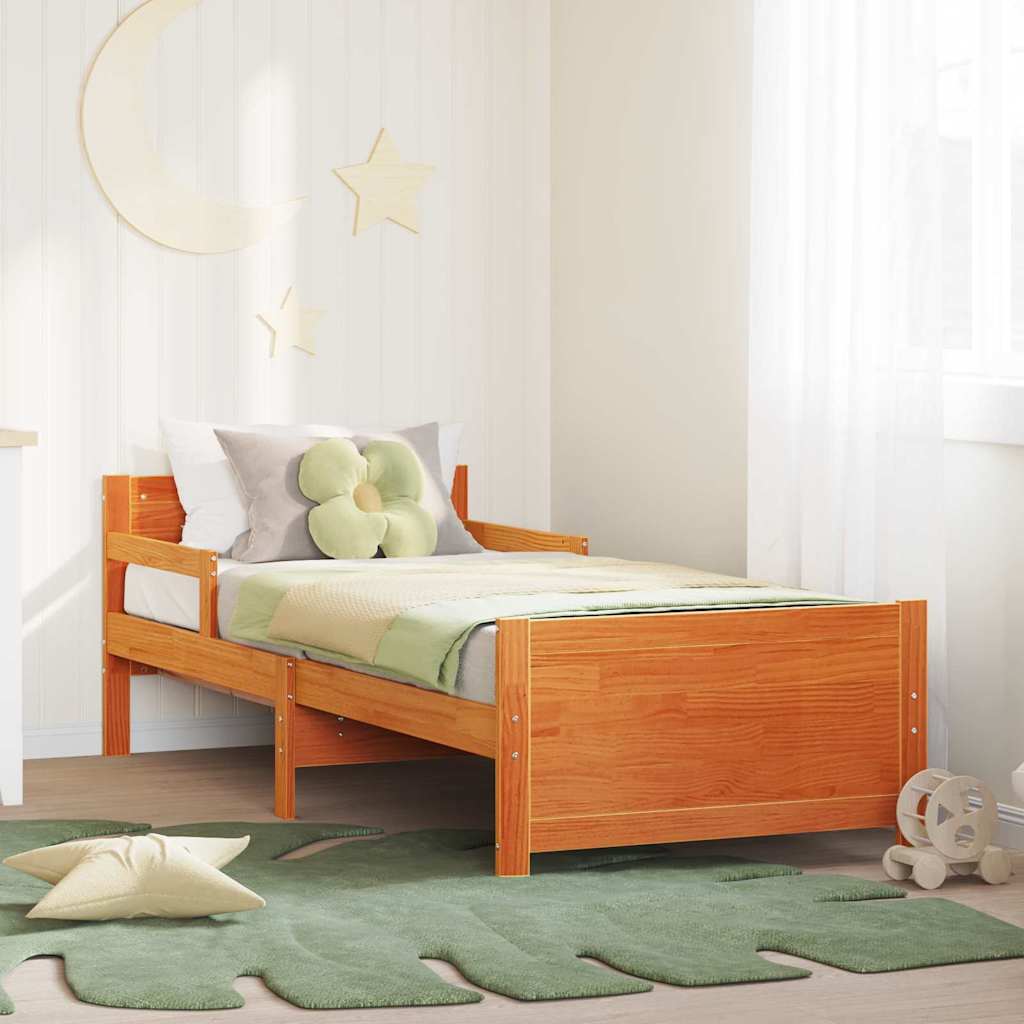Sengestamme Vokset Brun 80 x 200 cm Konstruert tre