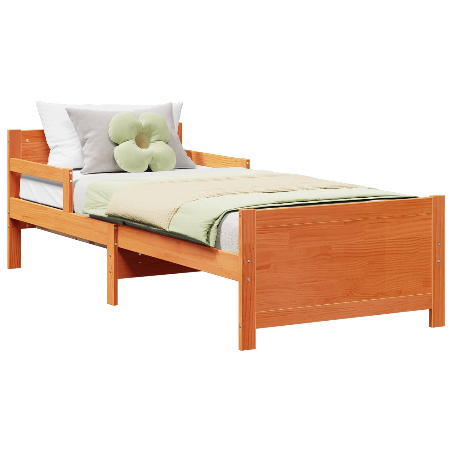 Sengestamme Vokset Brun 80 x 200 cm Konstruert tre