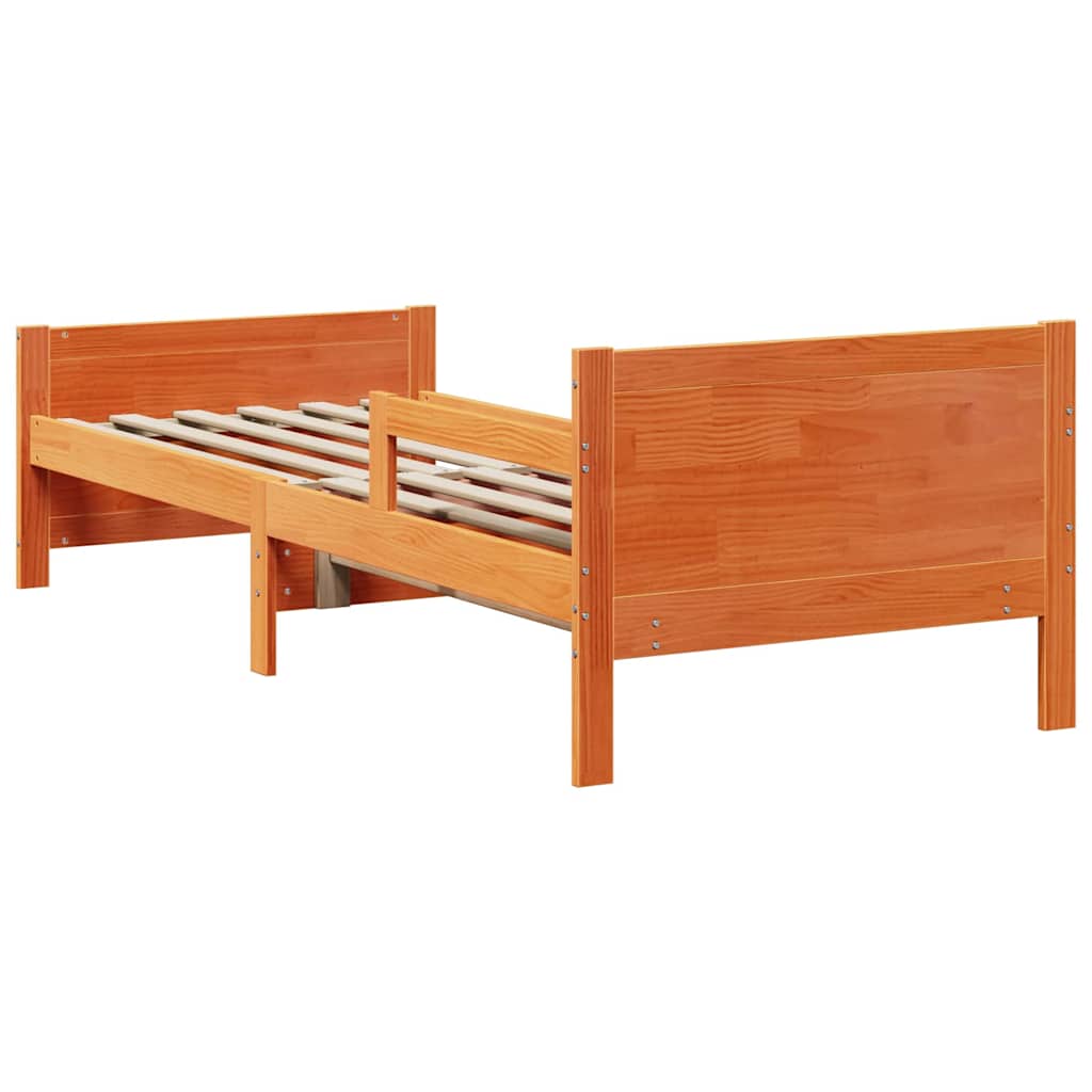 Sengestamme Vokset Brun 80 x 200 cm Konstruert tre