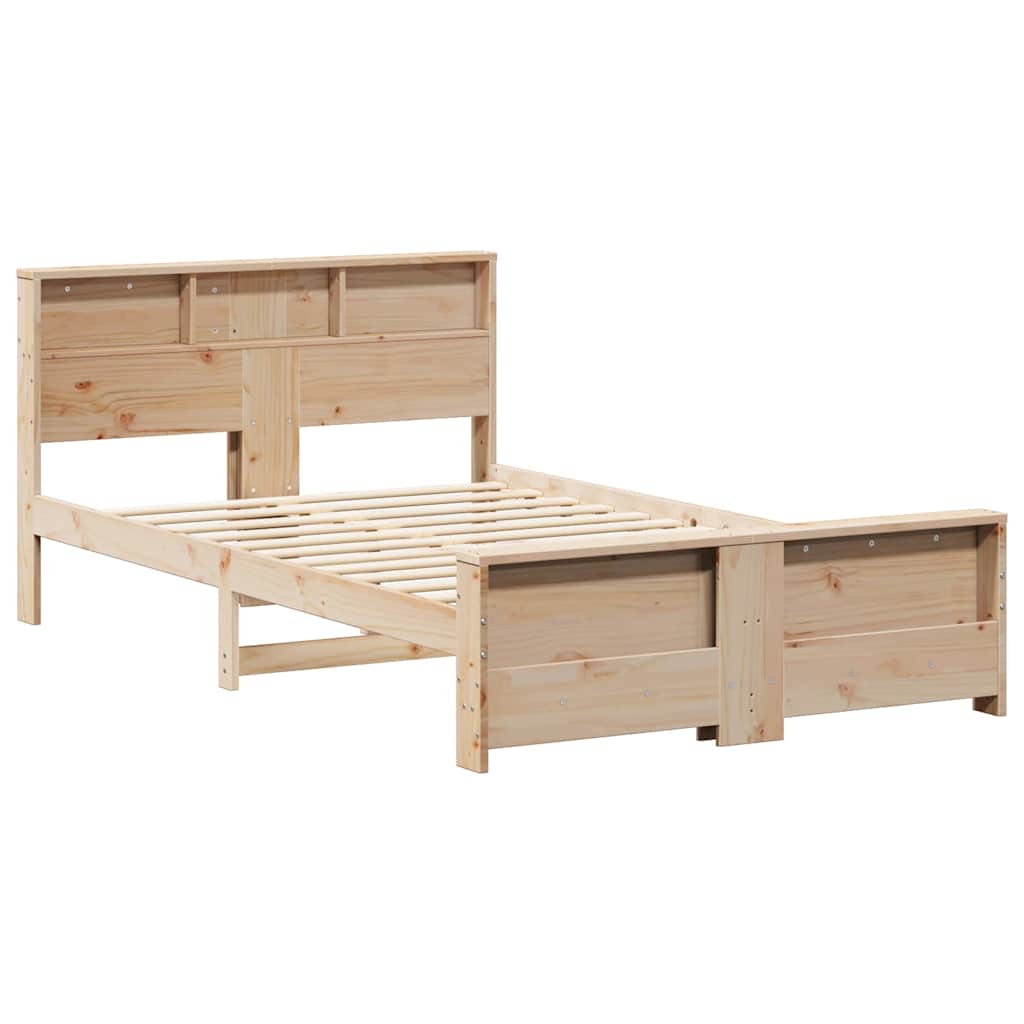 Sengestamme med hodegjerde Brun 120 x 200 cm Konstruert tre