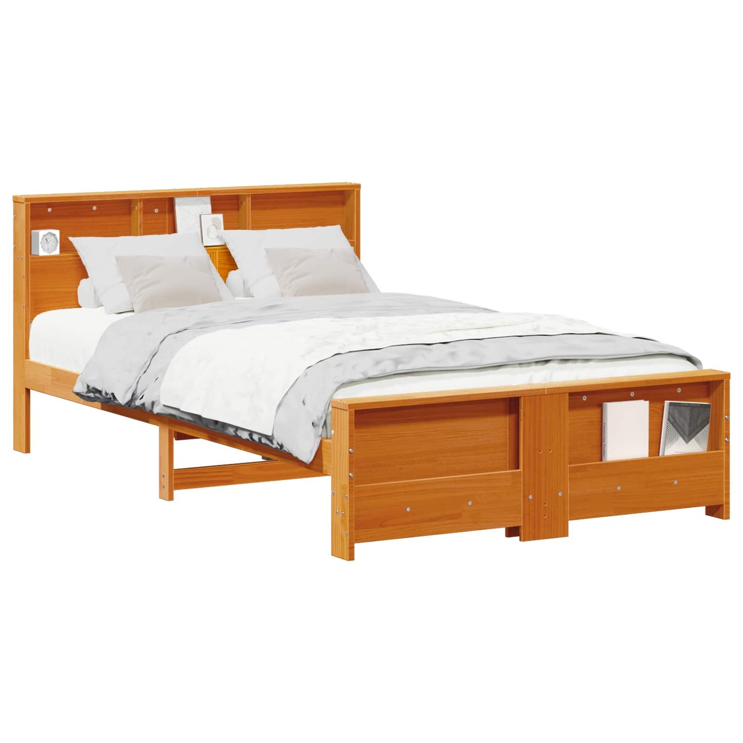 Sengestamme Vokset Brun 120 x 190 cm Konstruert tre