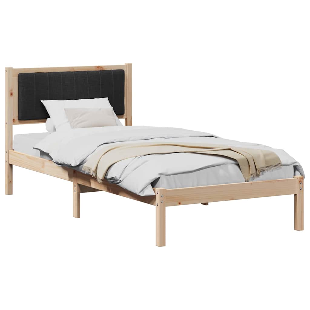 Sengeramme med Polstret Hodegjerde Svart 90 x 190 cm