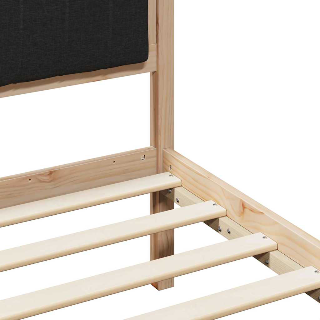 Sengestamme Brunt og svart 90 x 200 cm Heltre furu