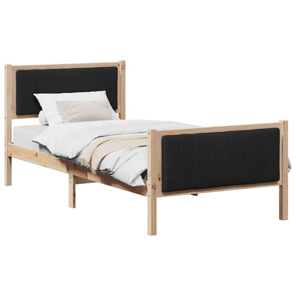 Sengestamme Brunt og svart 90 x 200 cm Heltre furu