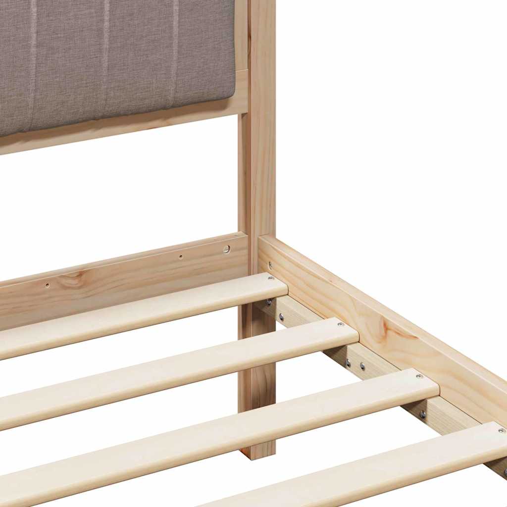 Sengestamme Brun og taupe 90 x 200 cm Heltre furu