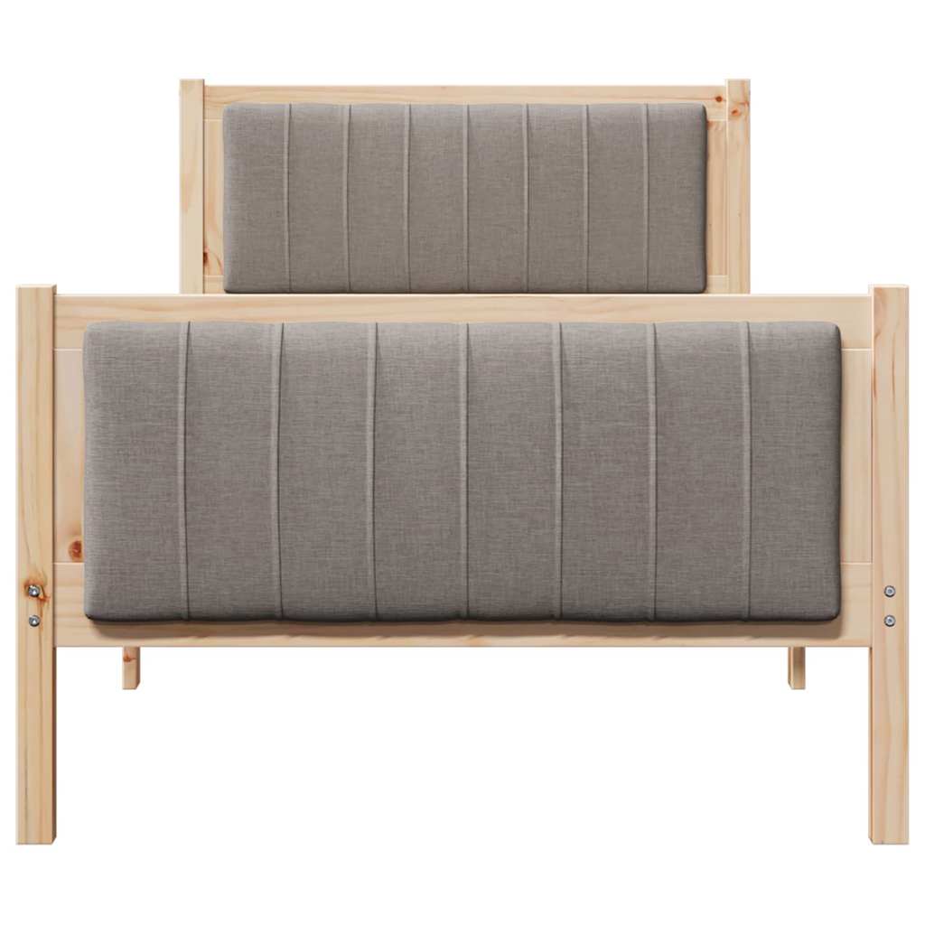 Sengestamme Brun og taupe 90 x 200 cm Heltre furu