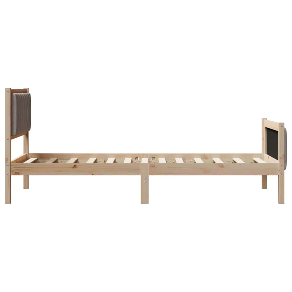 Sengestamme Brun og taupe 90 x 200 cm Heltre furu