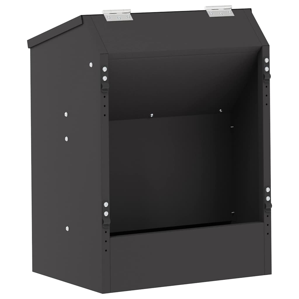 Kaninfôrer Svart 64.5 x 25.5 x 45.5 cm Kaldvalsget Stål