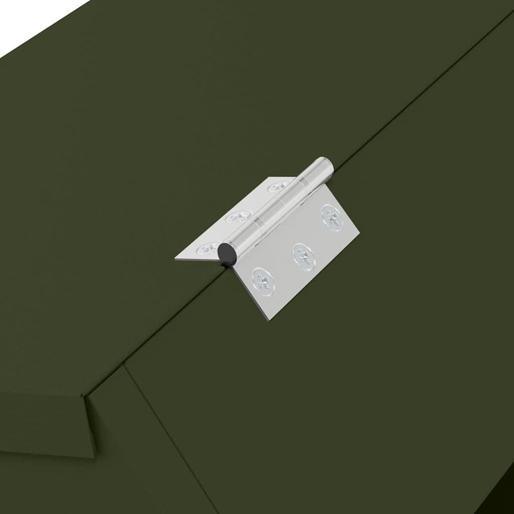 Kaninfôrer Olivengrønn 64.5 x 25.5 x 45.5 cm Kaldvalsget Stål
