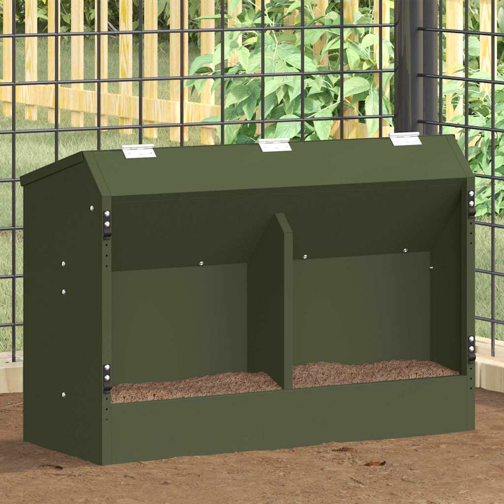 Kaninfôrer Olivengrønn 64.5 x 25.5 x 45.5 cm Kaldvalsget Stål