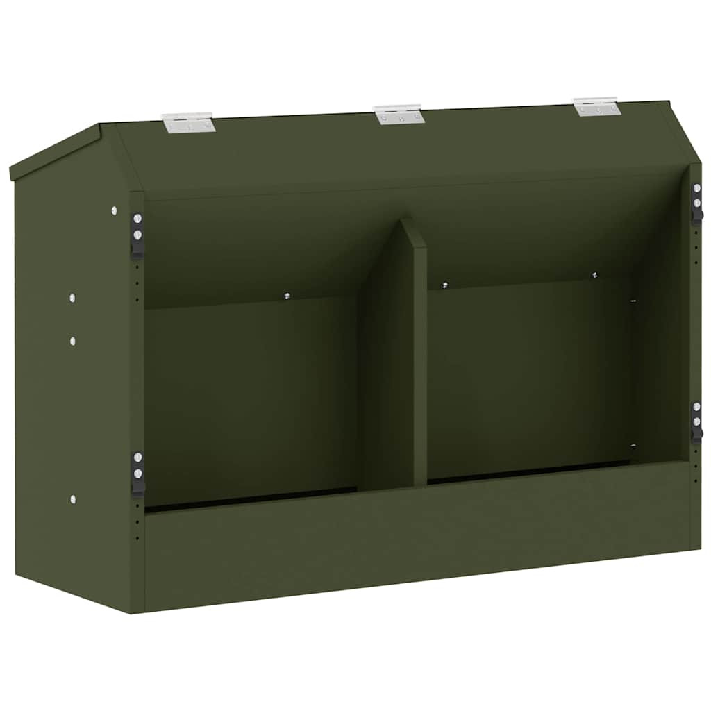 Kaninfôrer Olivengrønn 64.5 x 25.5 x 45.5 cm Kaldvalsget Stål