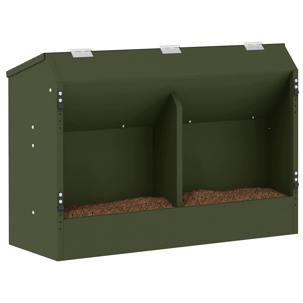 Kaninfôrer Olivengrønn 64.5 x 25.5 x 45.5 cm Kaldvalsget Stål