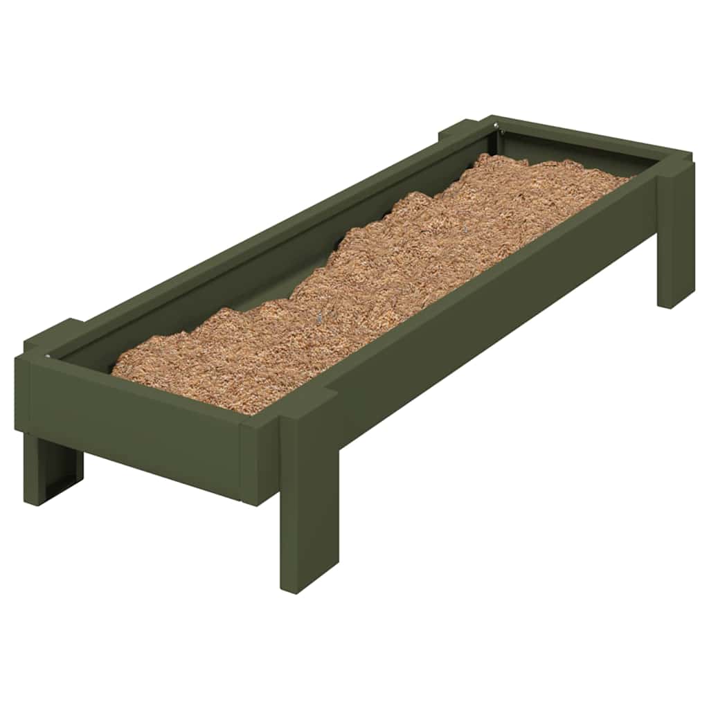 Kylling Fôringsrenne Olivengrønn 80 x 28 x 13.5 cm