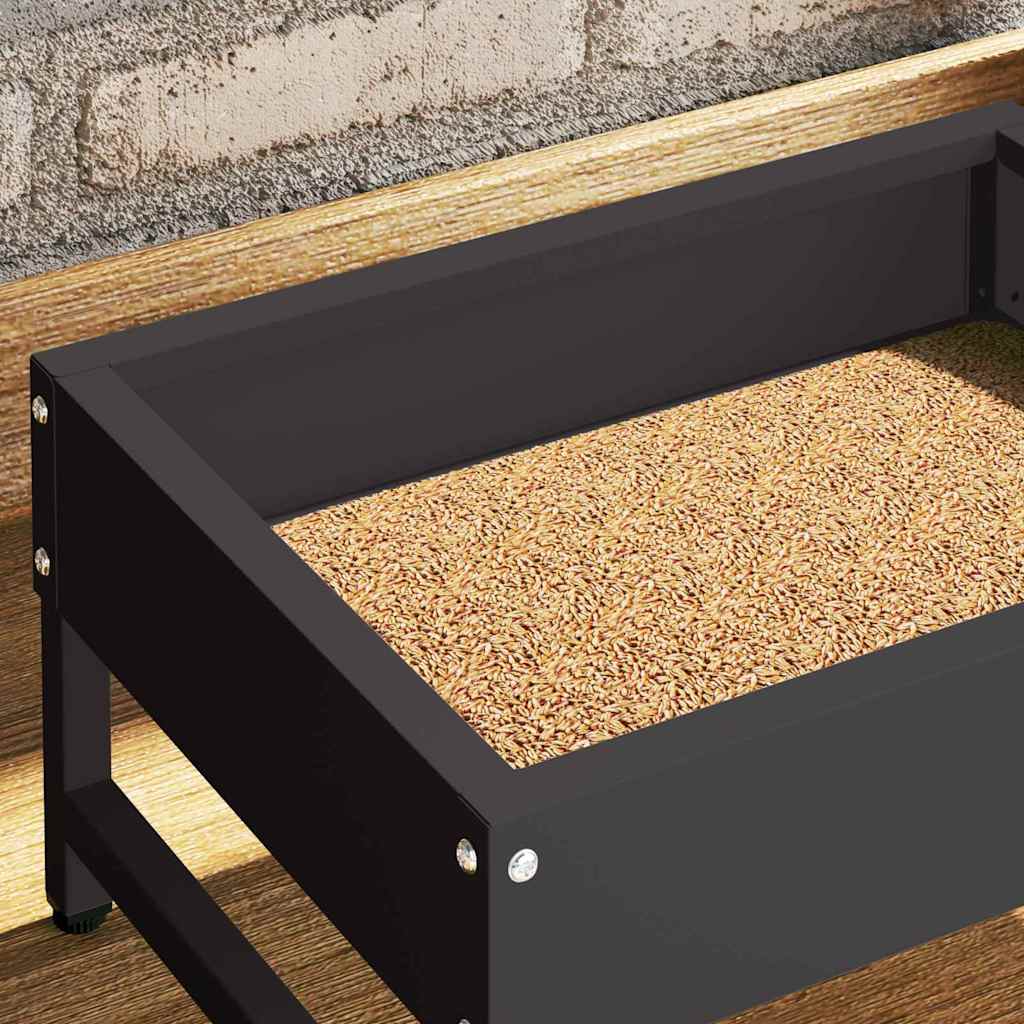 Fuglefrø Svart 80 x 28 x 13.5 cm Kaldvalsget Stål