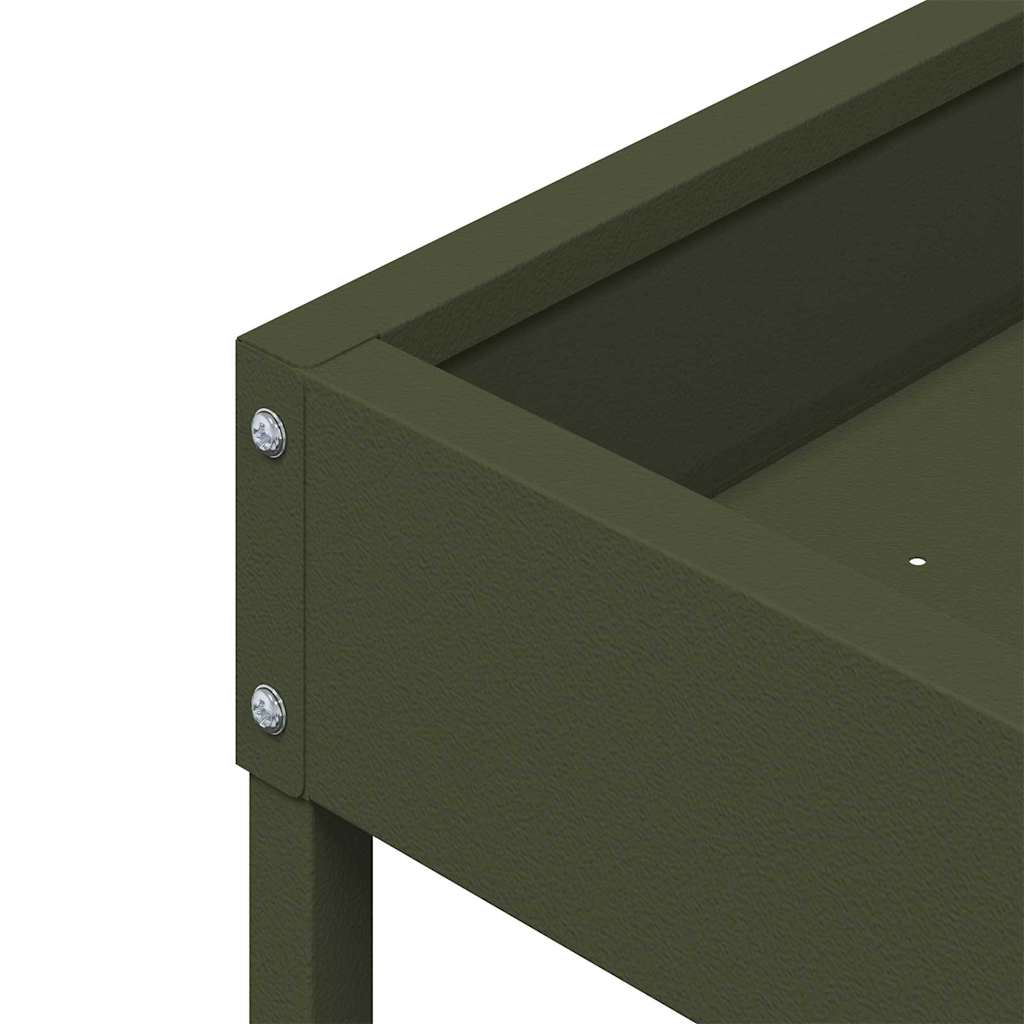 Fuglefrø Olivengrønn 80 x 28 x 13.5 cm Kaldvalsget Stål