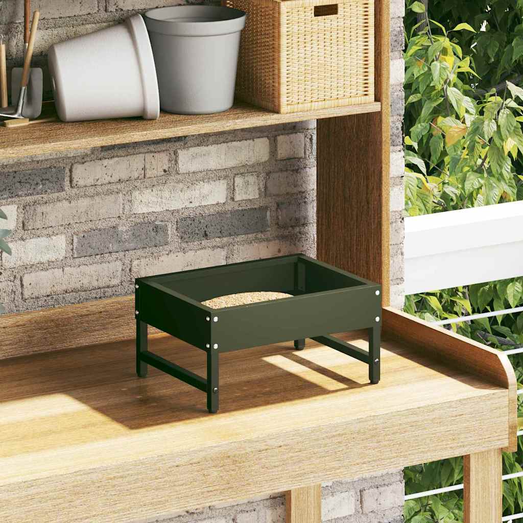 Fuglefrø Olivengrønn 80 x 28 x 13.5 cm Kaldvalsget Stål