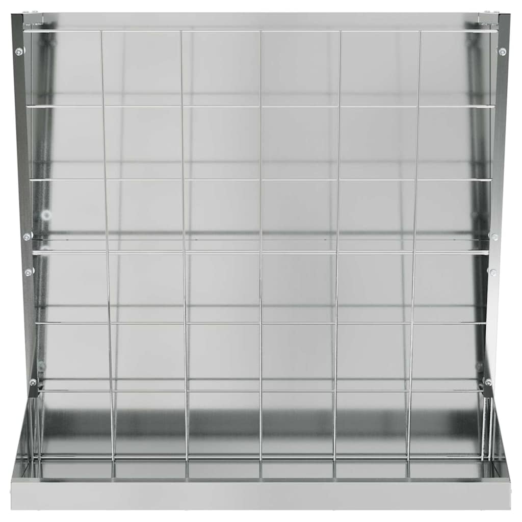Høyfôringsapparat sølv 71 x 33 x 70 cm Galvanisert Stål
