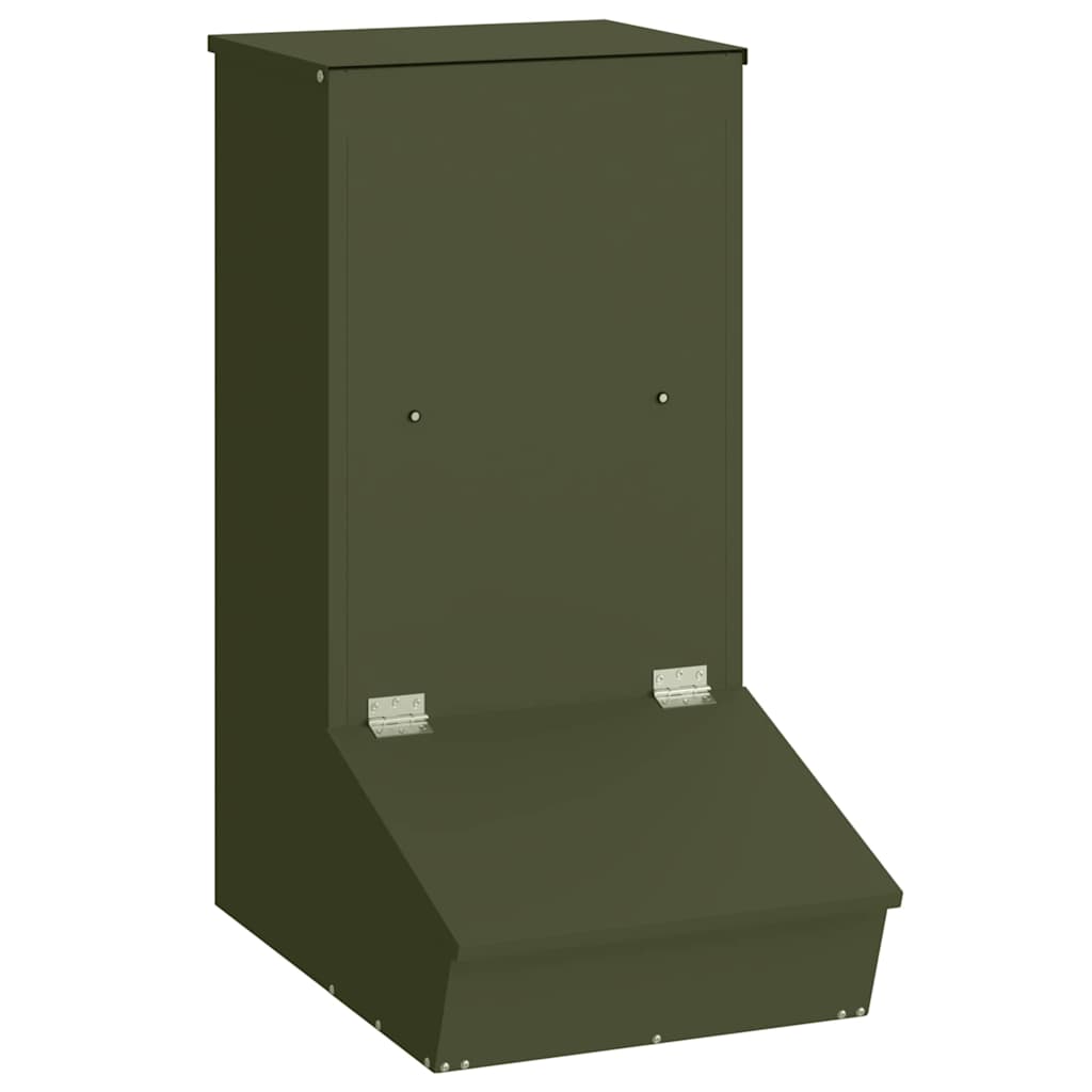 Fôringsautomat for Svin Olivengrønn 55 x 38 x 76 cm