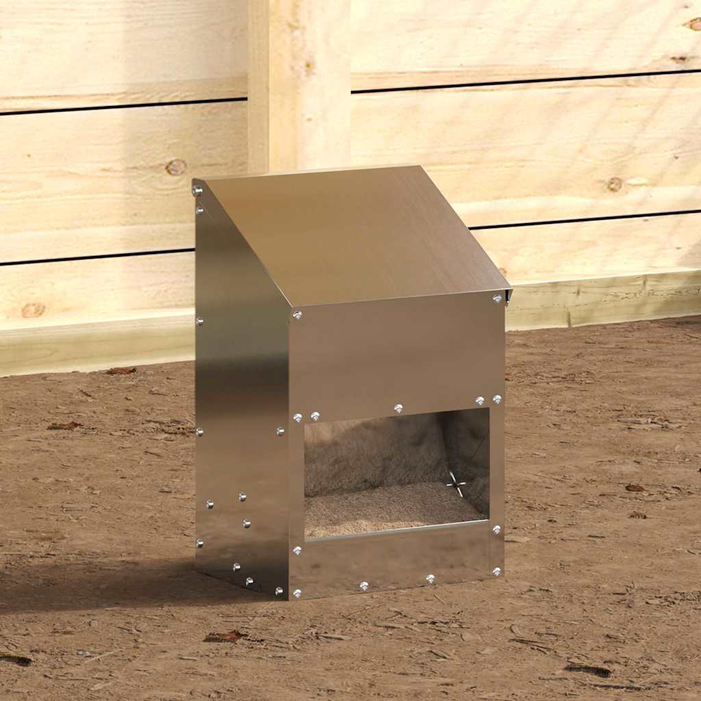 Hønsefutteral sølv 21 x 16 x 33 cm Galvanisert Stål