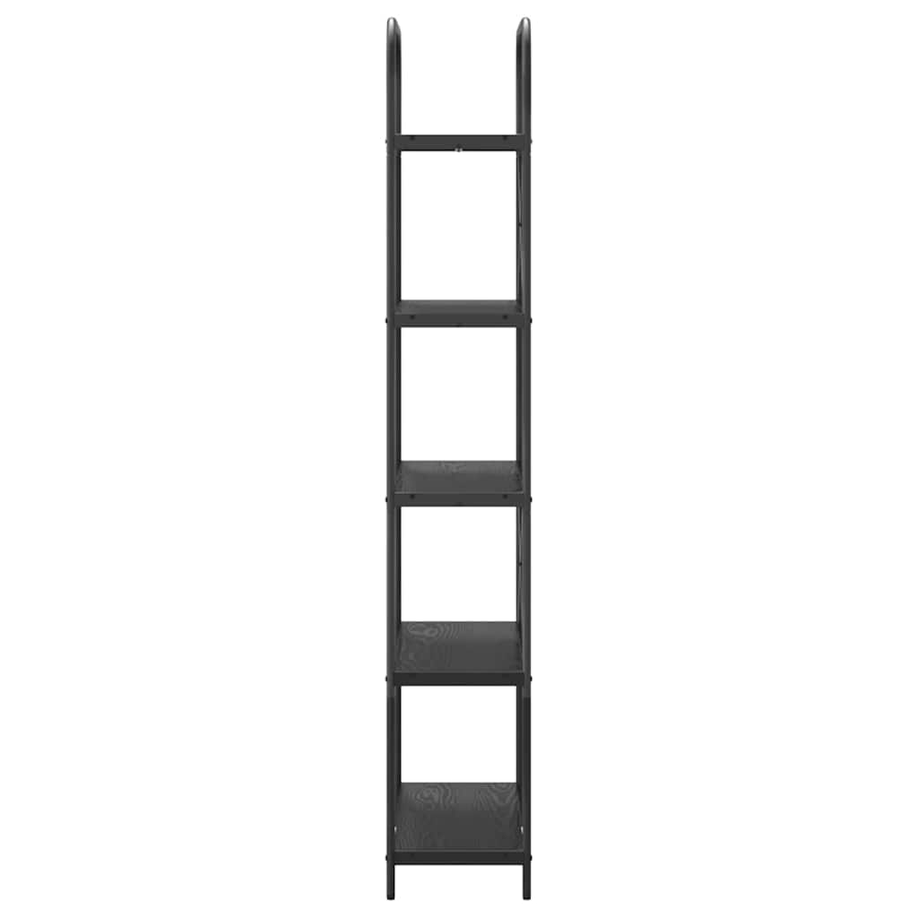 Bokhylle Svart Eik 80 x 30 x 183 cm Konstruert tre