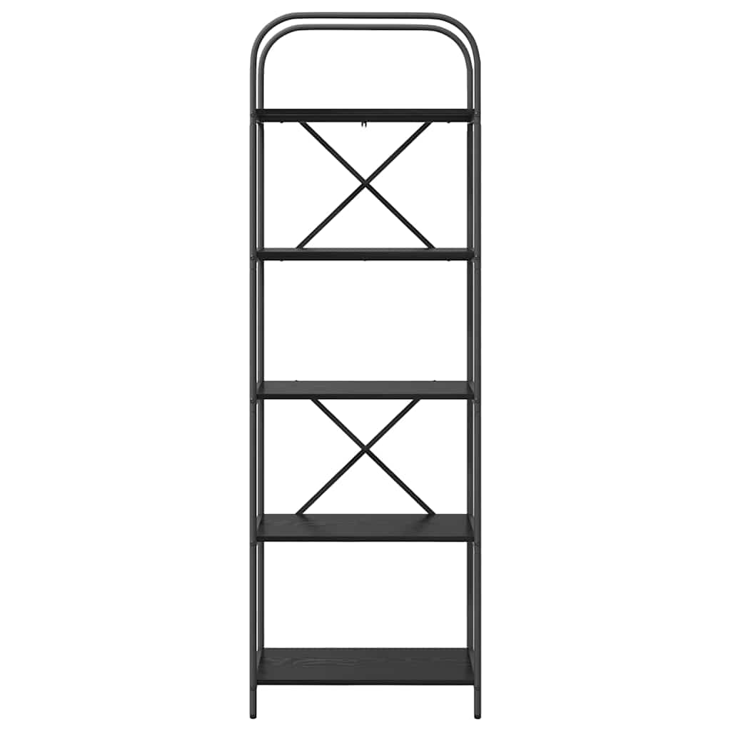 Bokhylle Svart Eik 60 x 30 x 183 cm Konstruert tre