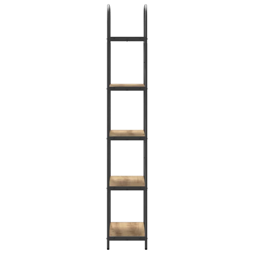 Bokhylle 5 nivåer 60 x 30 x 183 cm Konstruert tre Artisan Eik