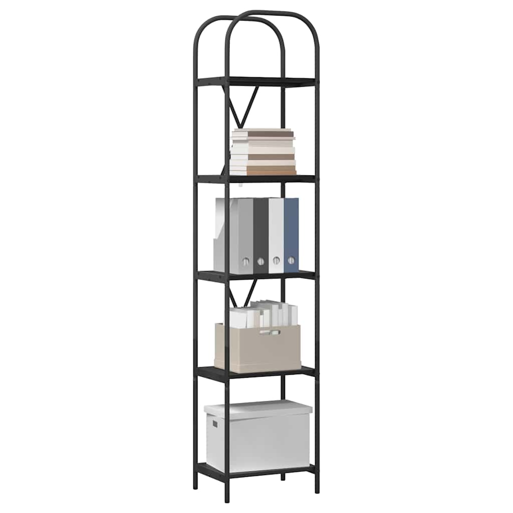 Bokhylle Svart Eik 40 x 30 x 183 cm Konstruert tre