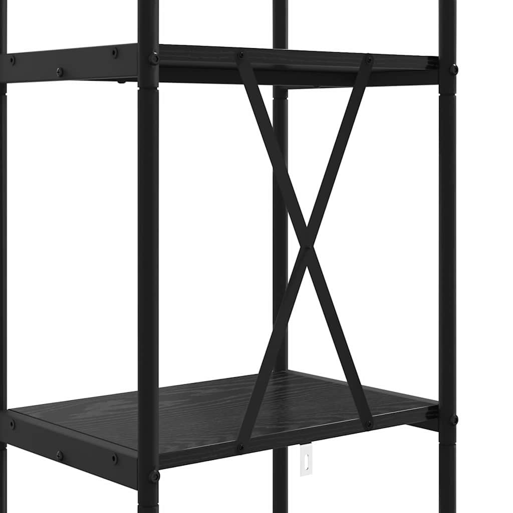 Bokhylle Svart Eik 40 x 30 x 146 cm Konstruert tre