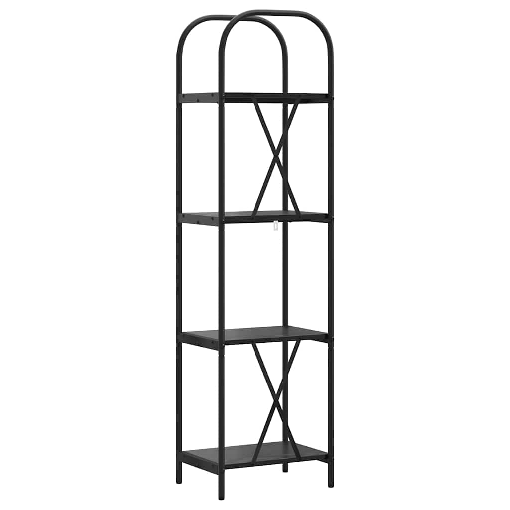 Bokhylle Svart Eik 40 x 30 x 146 cm Konstruert tre