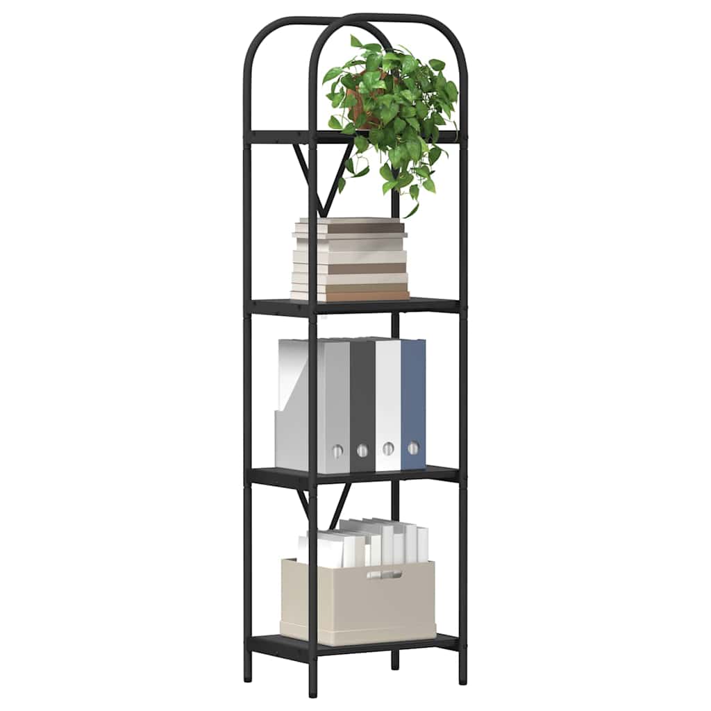 Bokhylle Svart Eik 40 x 30 x 146 cm Konstruert tre