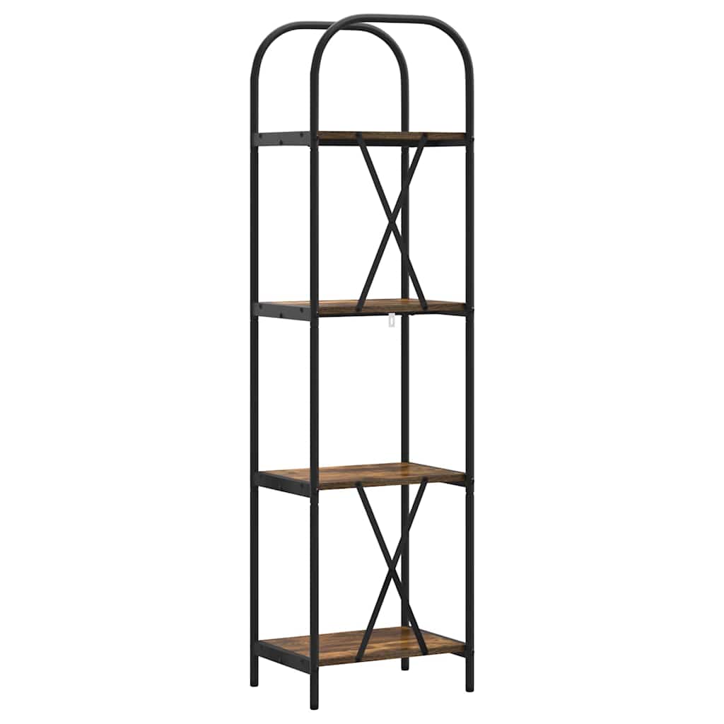 Bokhylle Røkt eik 40 x 30 x 146 cm Konstruert tre
