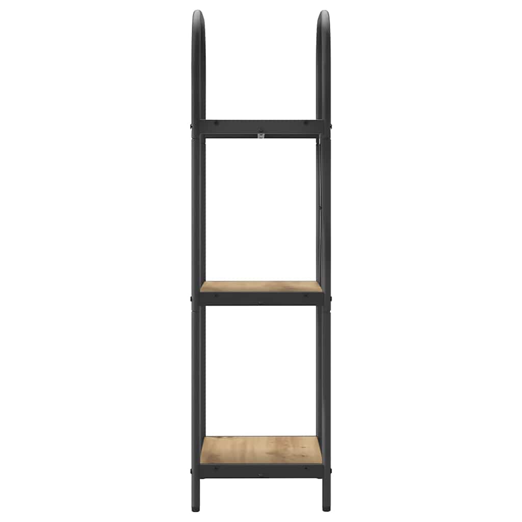 Bokhylle 3 nivåer 40 x 30 x 109 cm Konstruert tre Artisan Eik