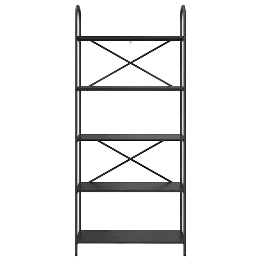 Bokhylle Svart Eik 80 x 30 x 183 cm Konstruert tre