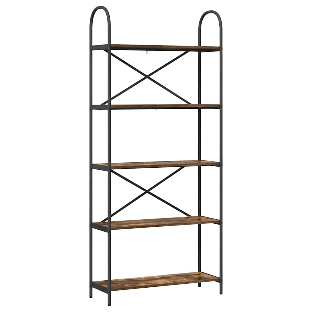 Bokhylle Røkt eik 80 x 30 x 183 cm Konstruert tre