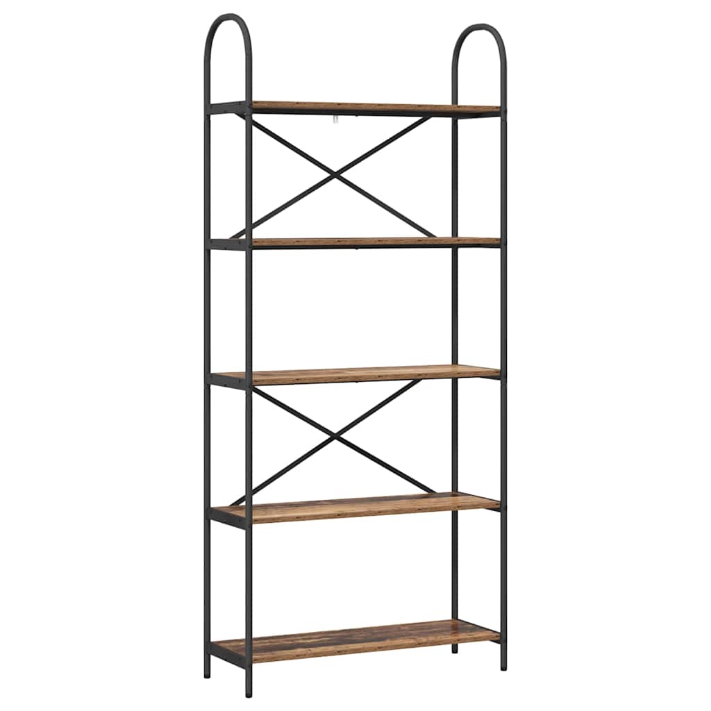 Bokhylle Gammelt tre 80 x 30 x 183 cm Konstruert tre
