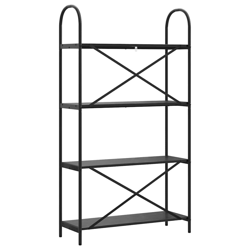 Bokhylle Svart Eik 80 x 30 x 146 cm Konstruert tre