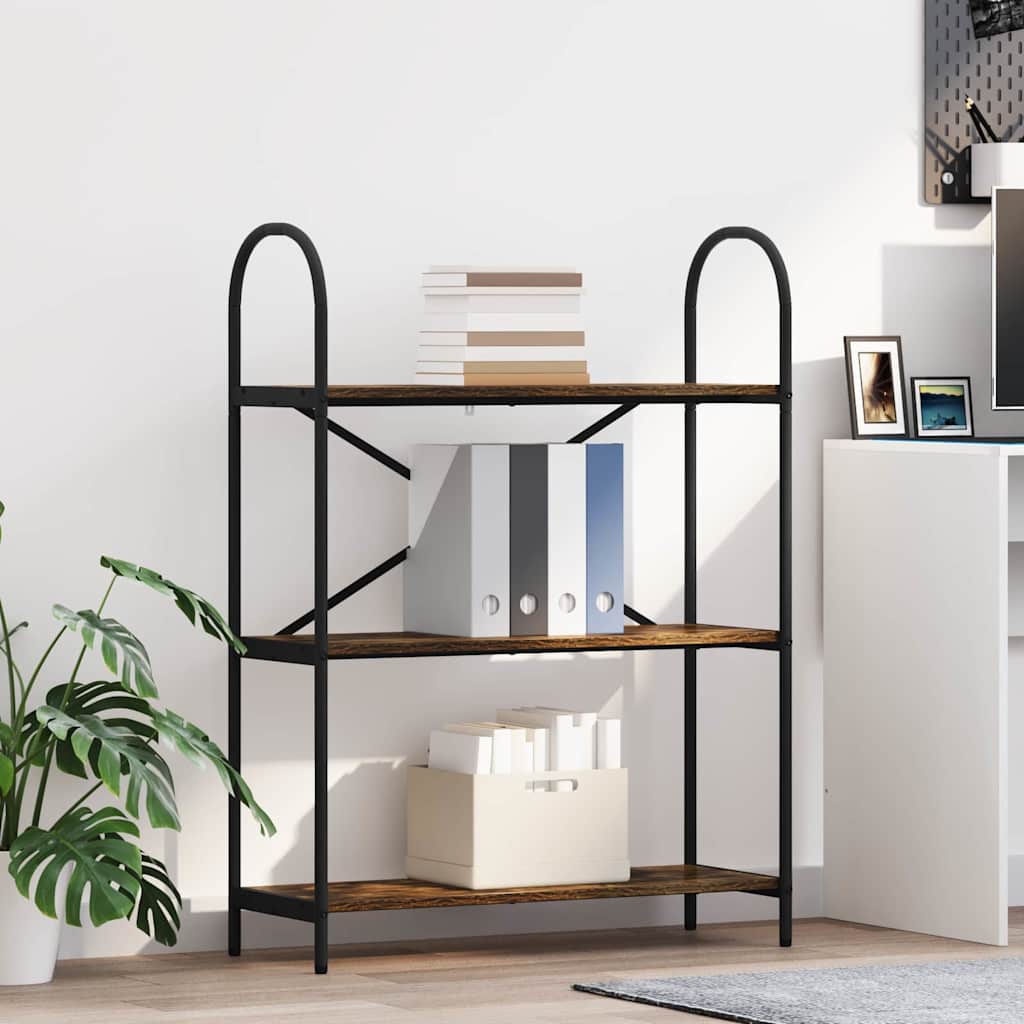 Bokhylle Røkt eik 80 x 30 x 109 cm Konstruert tre