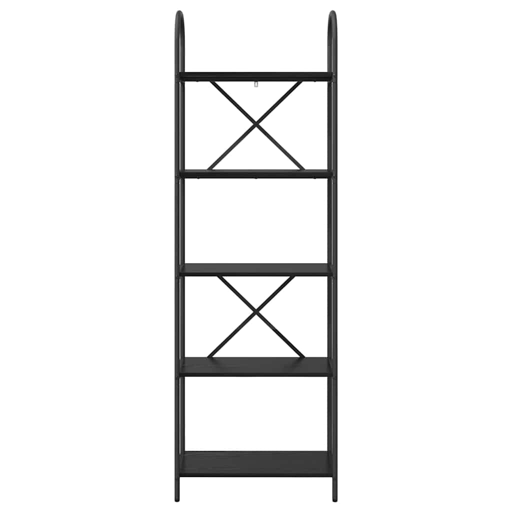 Bokhylle Svart Eik 60 x 30 x 183 cm Konstruert tre