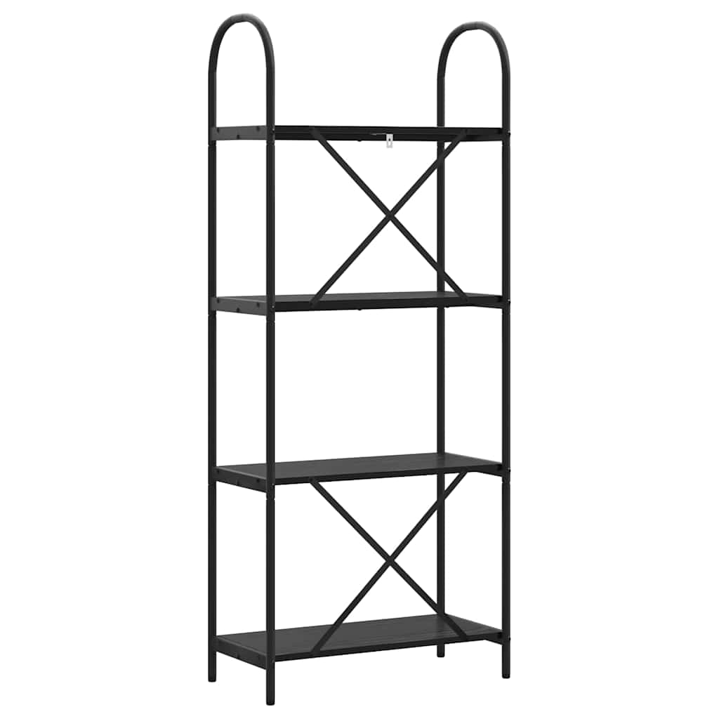 Bokhylle Svart Eik 60 x 30 x 146 cm Konstruert tre