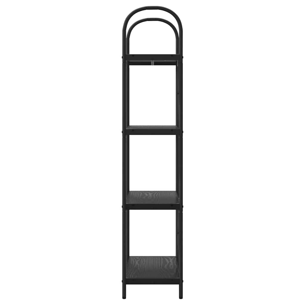 Bokhylle Svart Eik 60 x 30 x 146 cm Konstruert tre