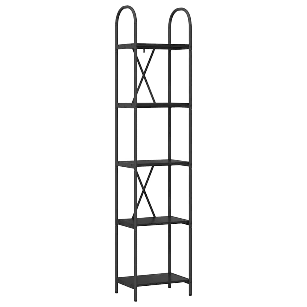 Bokhylle Svart Eik 40 x 30 x 183 cm Konstruert tre