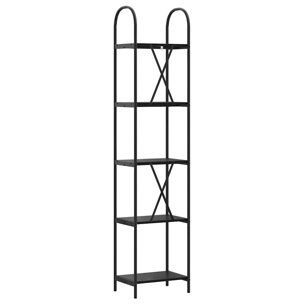 Bokhylle Svart Eik 40 x 30 x 183 cm Konstruert tre